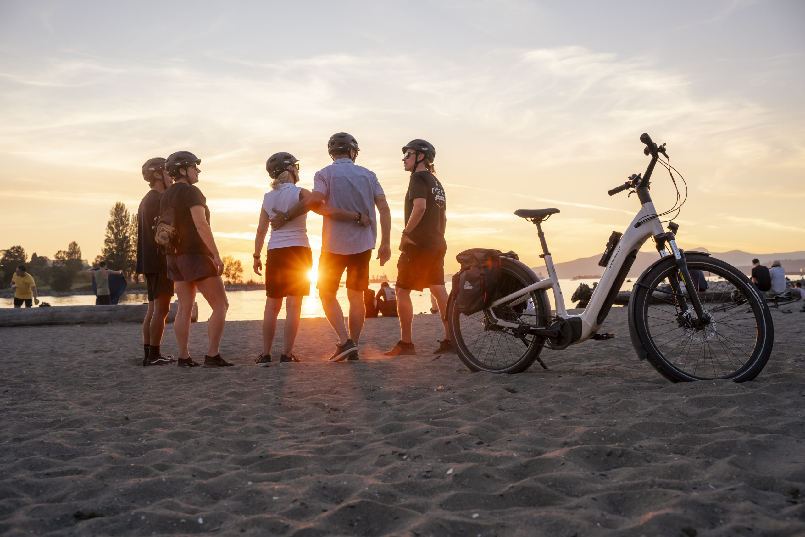 sunset beach electric bike tour scaled